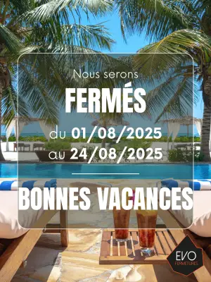 affiche pour annoncer nos vacances